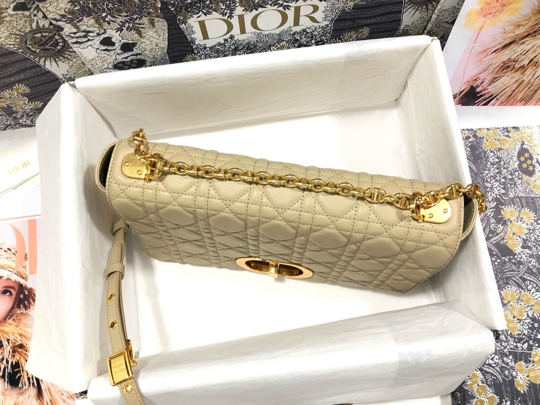 Dior Large Caro Bag M9243 Calfskin Apricot - Default Title - View 6