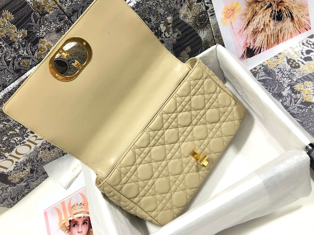 Dior Large Caro Bag M9243 Calfskin Apricot - Default Title - View 7