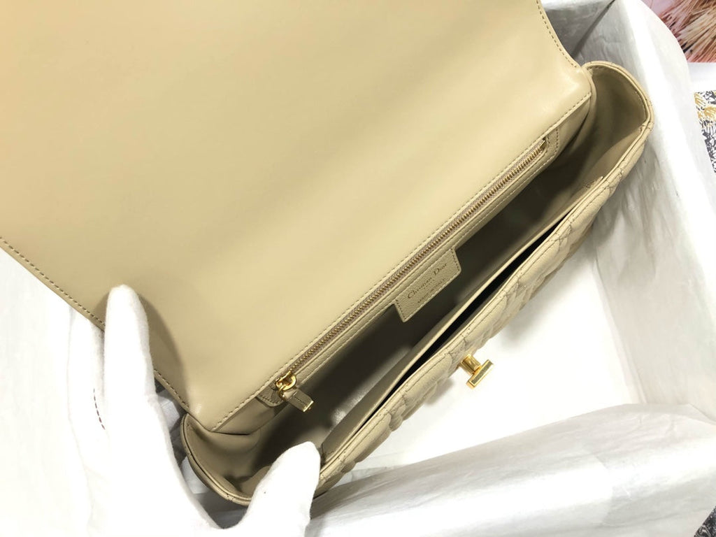 Dior Large Caro Bag M9243 Calfskin Apricot - Default Title - View 8