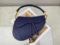 11. Dior Saddle Bag M0455 embossed Dior logo on front flap