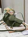 11. Dior M0455 black calfskin Saddle Bag with antique gold hardware