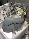 16. Dior Saddle Bag M0455 warm taupe suede with strap