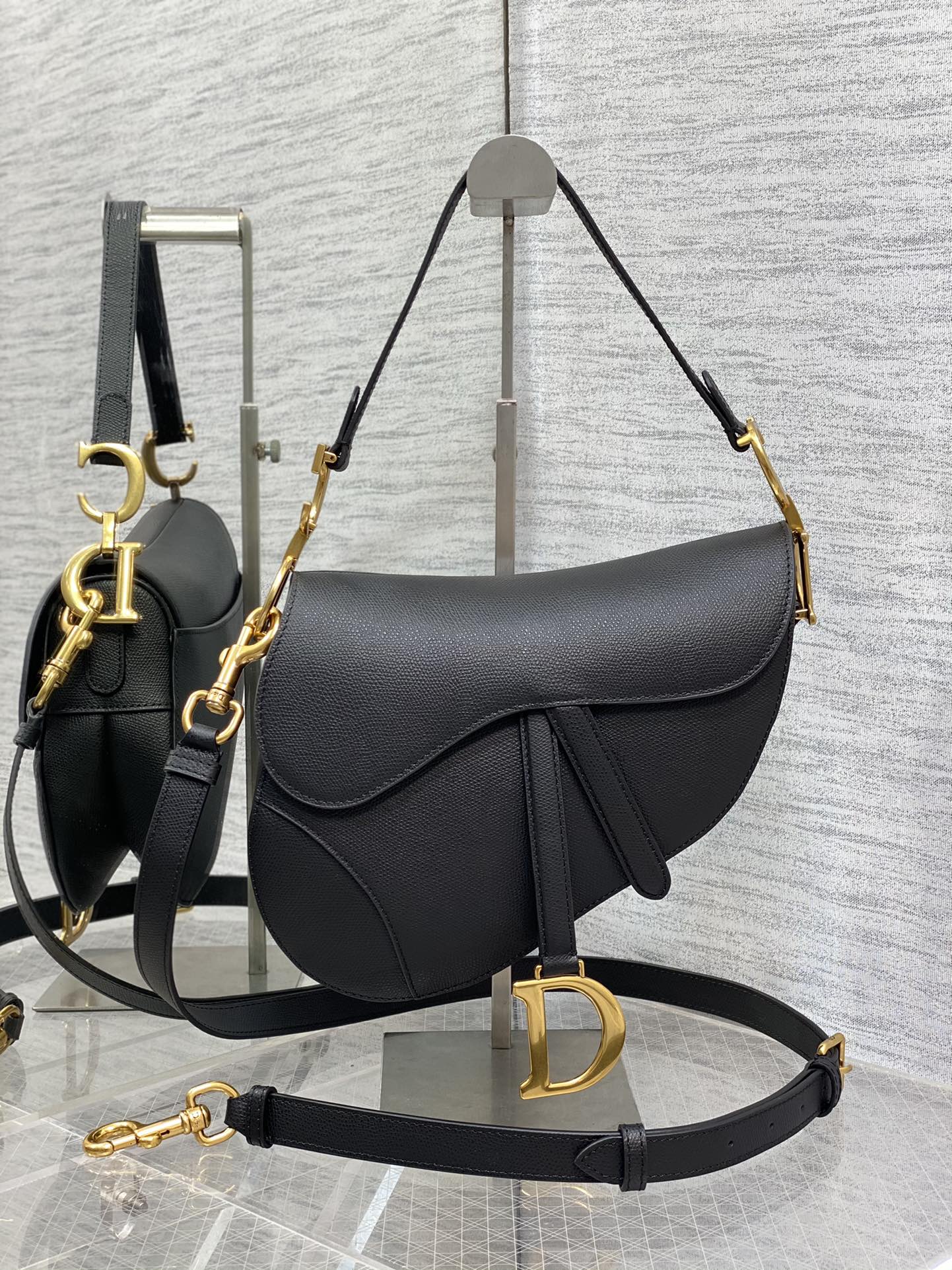 1. Dior Saddle Bag with Strap M0455 front view on white background