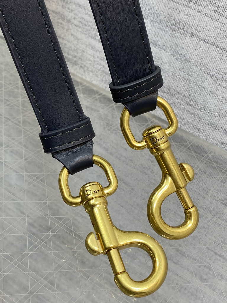 Dior M0455 Saddle Bag with Strap Blue Oblique Jacquard