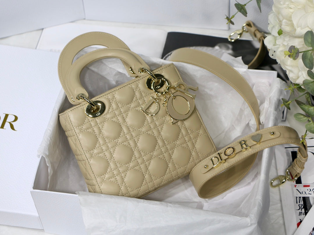 Dior M0538 Small Lady My ABCDior Bag Lambskin Apricot - Default Title - View 1