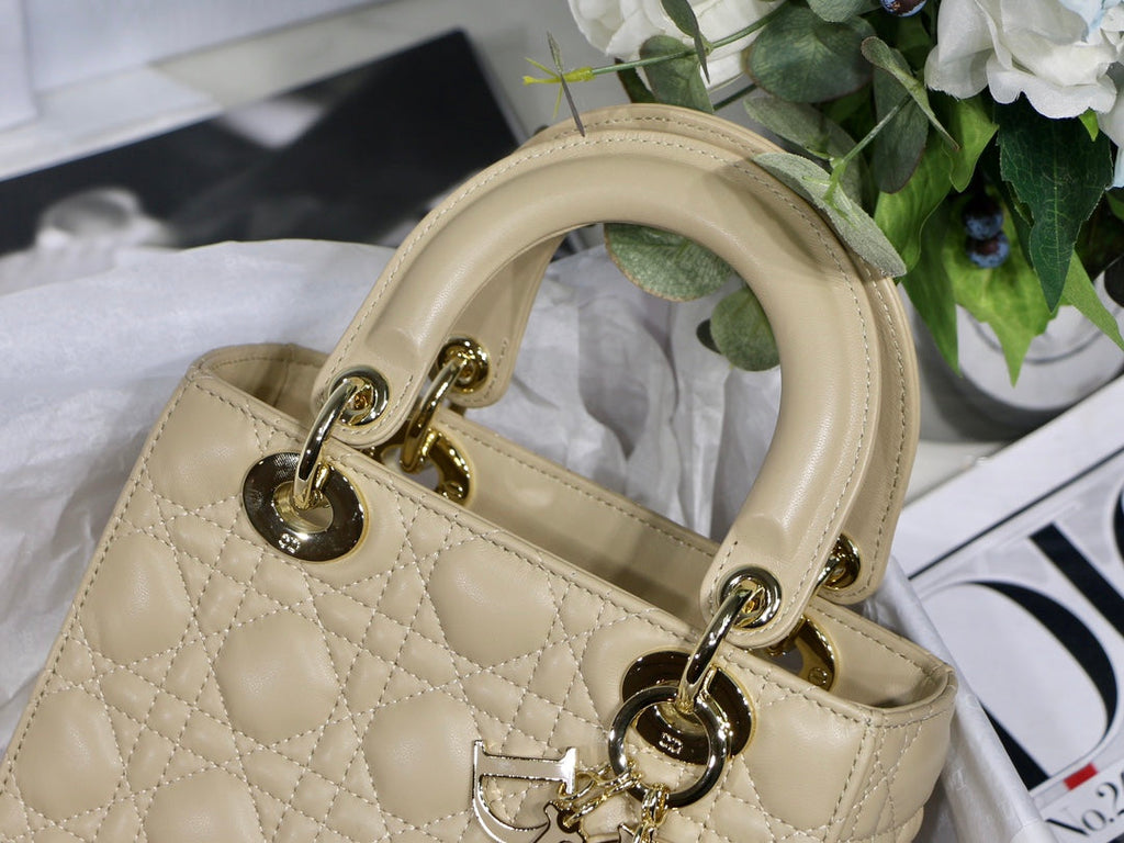 Dior M0538 Small Lady My ABCDior Bag Lambskin Apricot - Default Title - View 4