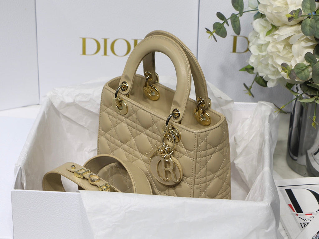 Dior M0538 Small Lady My ABCDior Bag Lambskin Apricot - Default Title - View 5