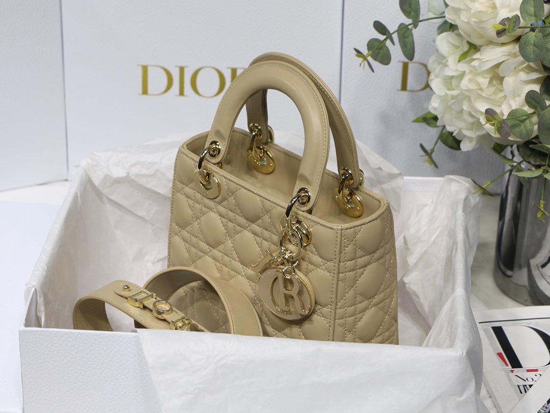 Dior M0538 Small Lady My ABCDior Bag Lambskin Apricot - Default Title - View 5