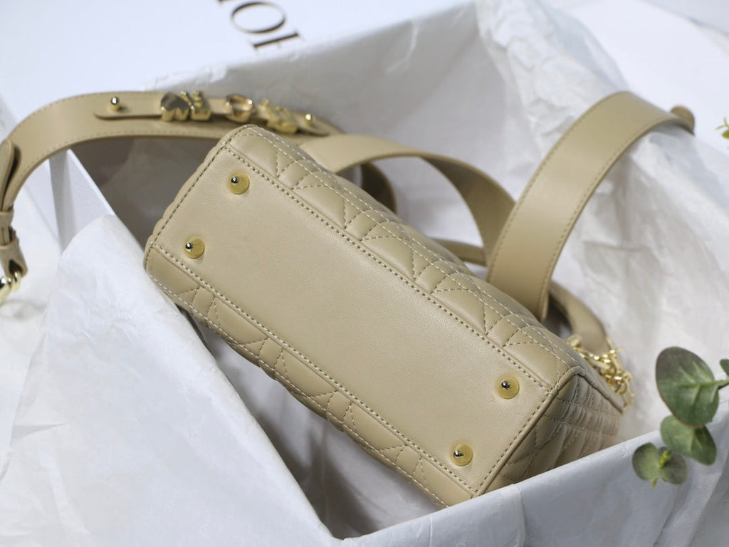 Dior M0538 Small Lady My ABCDior Bag Lambskin Apricot - Default Title - View 8