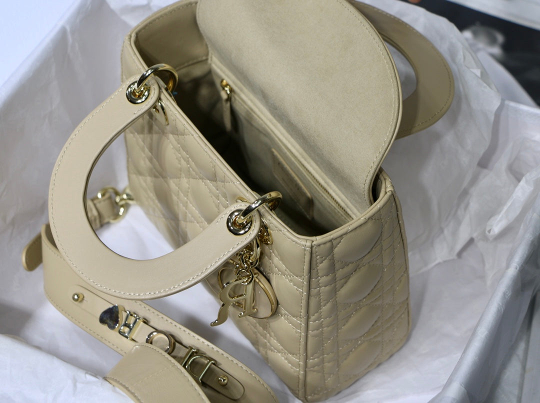 Dior M0538 Small Lady My ABCDior Bag Lambskin Apricot - Default Title - View 9