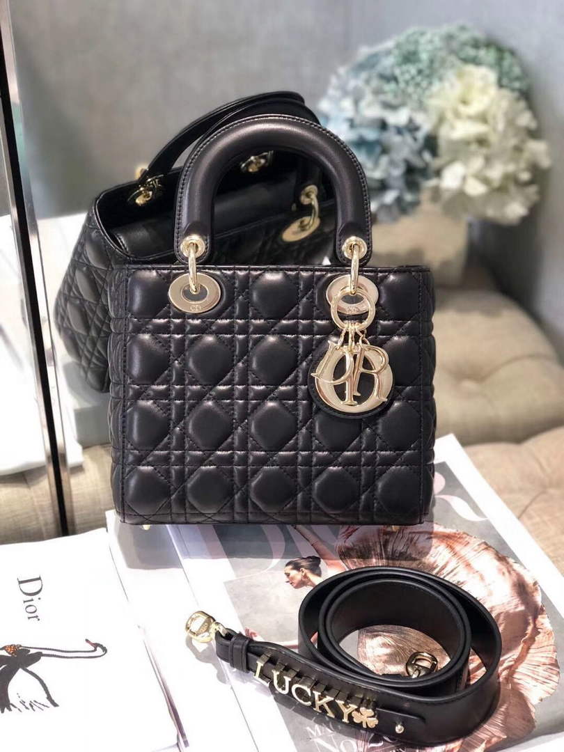 Dior M0538 Small Lady My ABCDior Bag Lambskin Black - Default Title - View 2