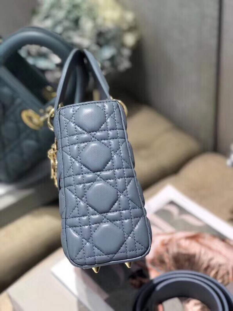 Dior M0538 Small Lady My ABCDior Bag Lambskin Blue - Default Title - View 5