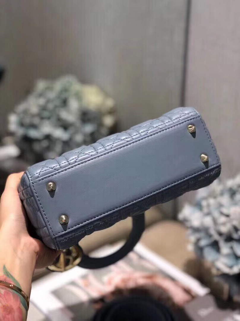Dior M0538 Small Lady My ABCDior Bag Lambskin Blue - Default Title - View 6