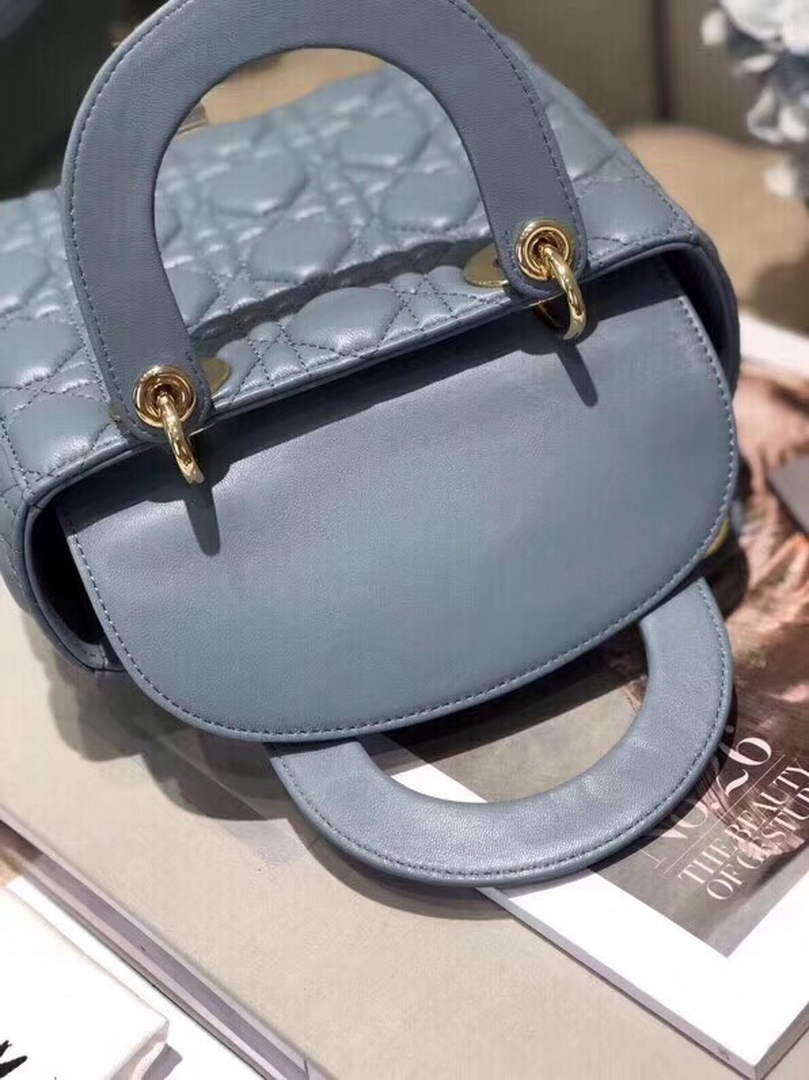 Dior M0538 Small Lady My ABCDior Bag Lambskin Blue - Default Title - View 7