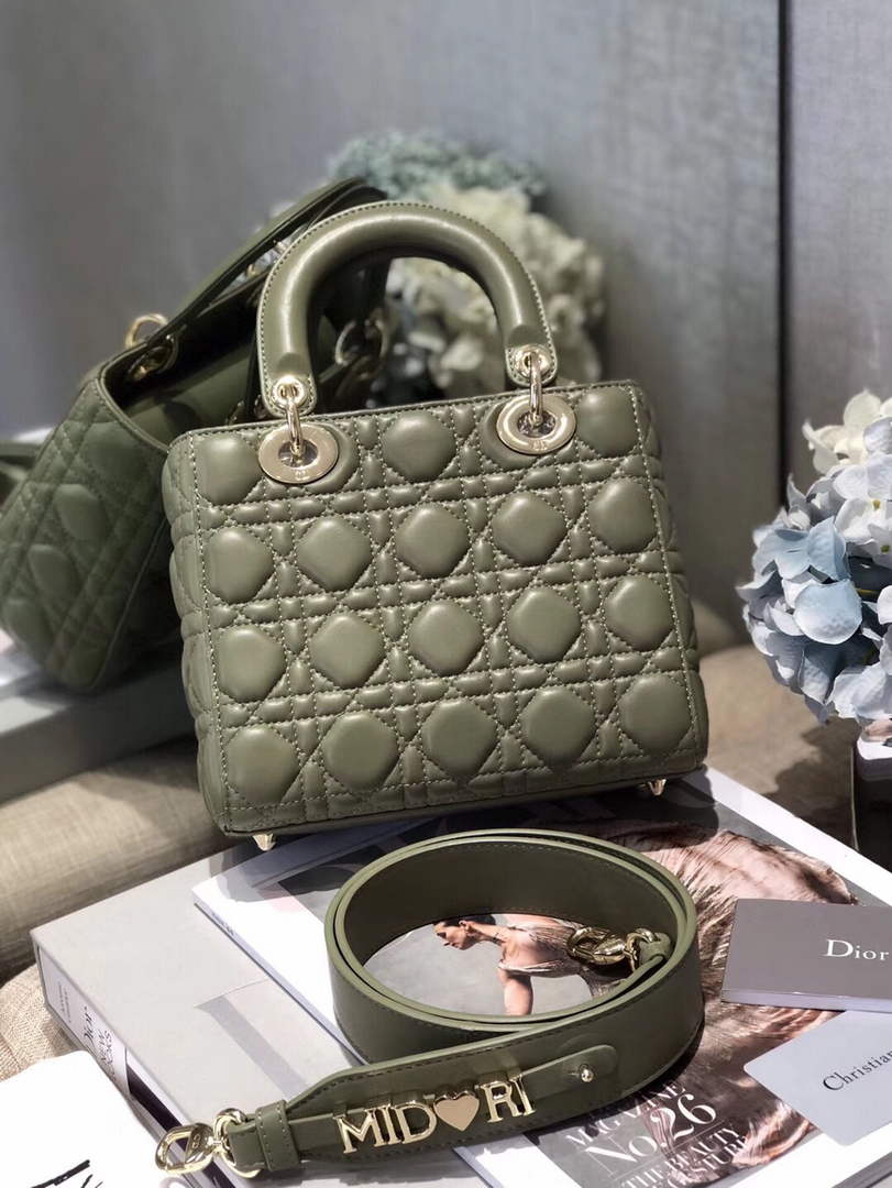 Dior M0538 Small Lady My ABCDior Bag Lambskin Green - Default Title - View 3
