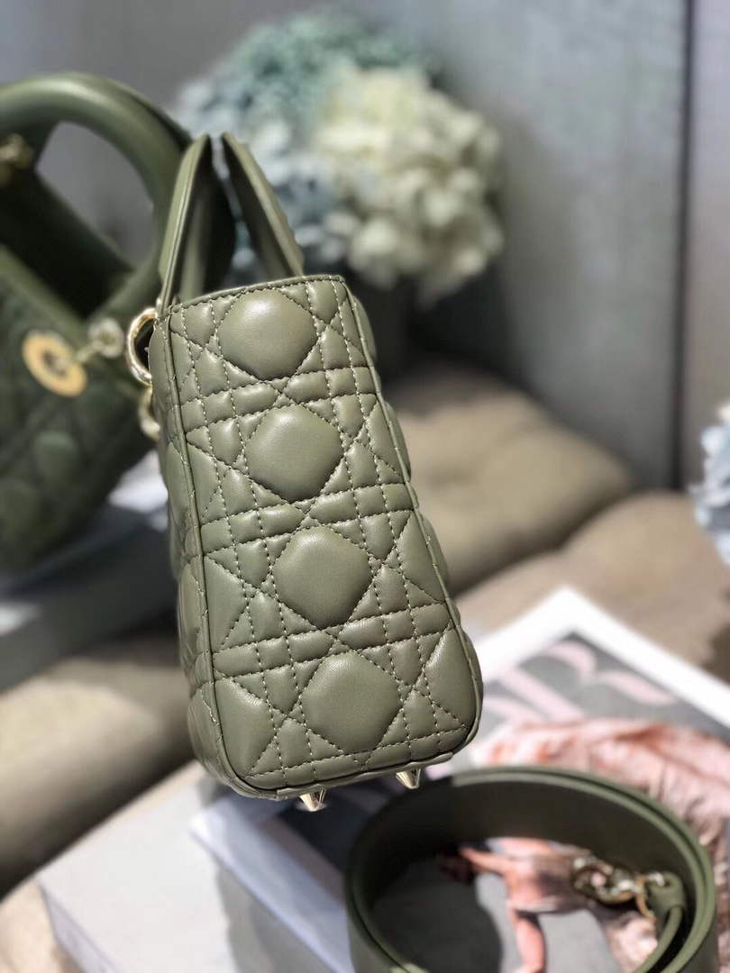 Dior M0538 Small Lady My ABCDior Bag Lambskin Green - Default Title - View 4
