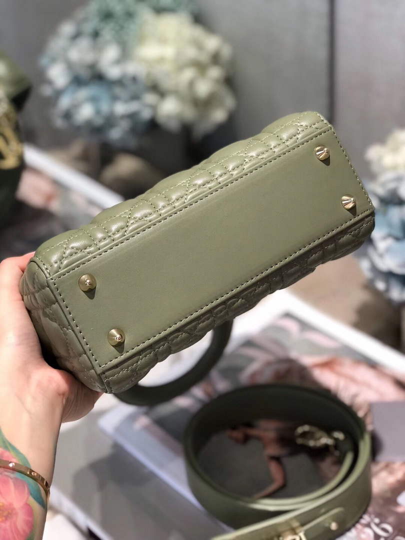 Dior M0538 Small Lady My ABCDior Bag Lambskin Green - Default Title - View 5