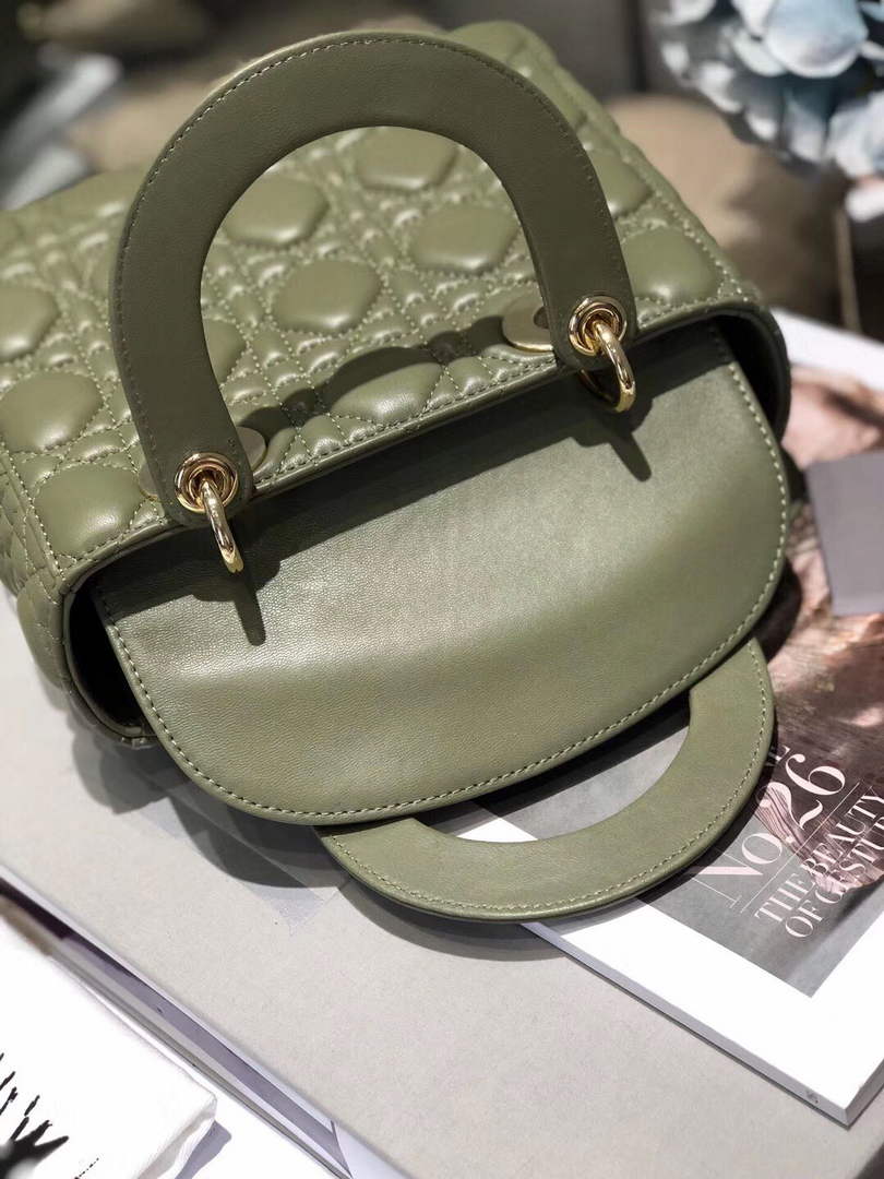 Dior M0538 Small Lady My ABCDior Bag Lambskin Green - Default Title - View 7