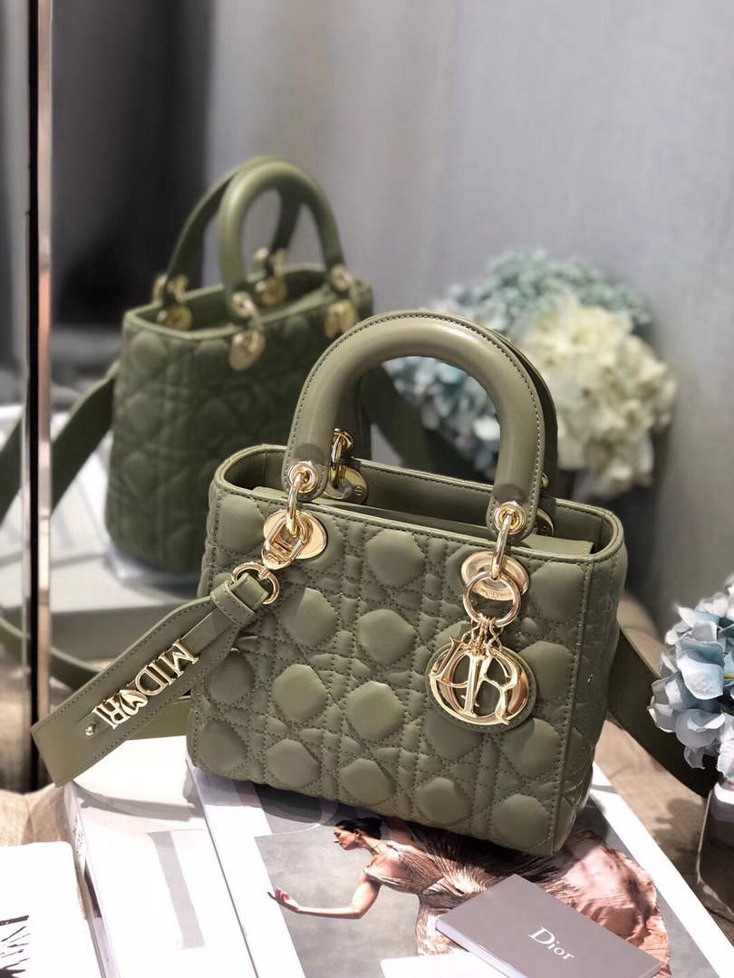 Dior M0538 Small Lady My ABCDior Bag Lambskin Green - Default Title - View 9