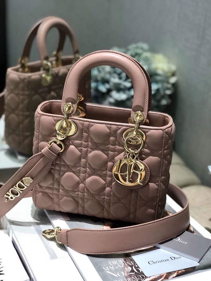 Dior M0538 Small Lady My ABCDior Bag Lambskin Light Pink - Default Title - View 4