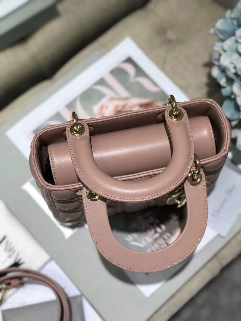 Dior M0538 Small Lady My ABCDior Bag Lambskin Light Pink - Default Title - View 5