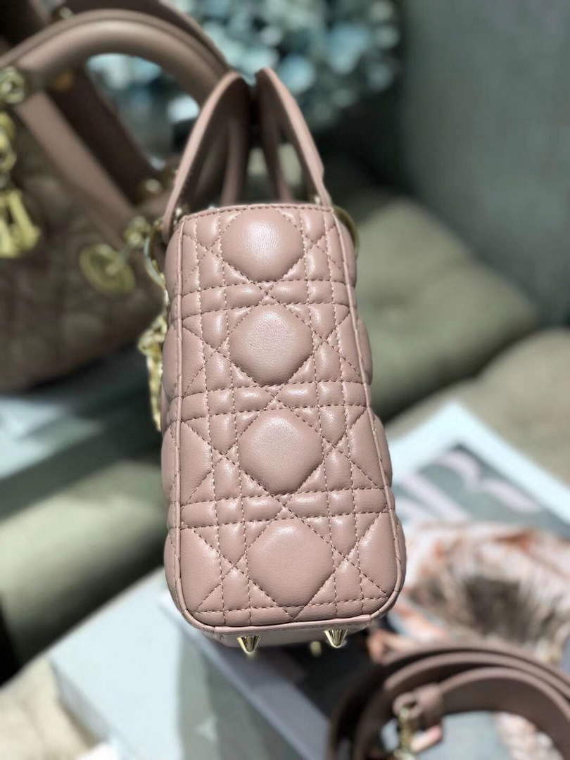 Dior M0538 Small Lady My ABCDior Bag Lambskin Light Pink - Default Title - View 6
