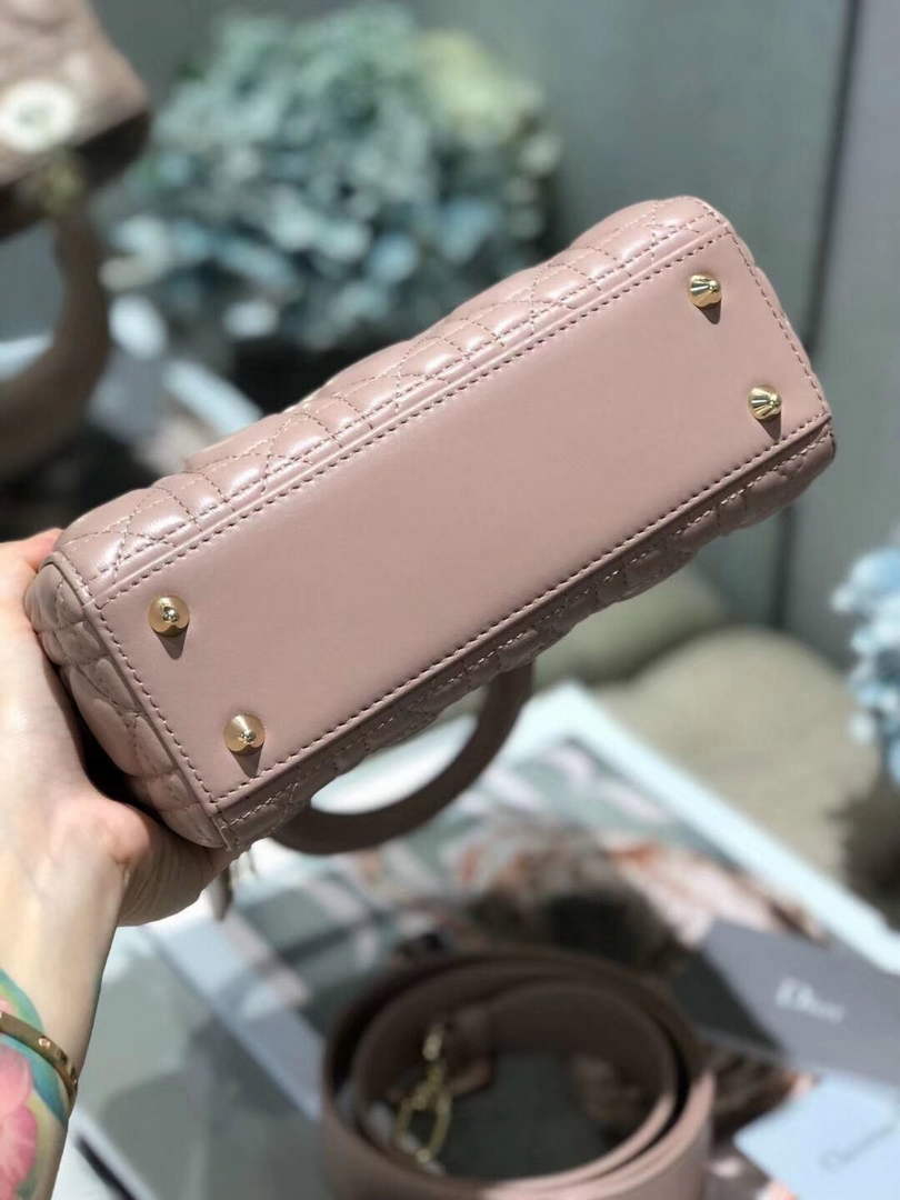 Dior M0538 Small Lady My ABCDior Bag Lambskin Light Pink - Default Title - View 7