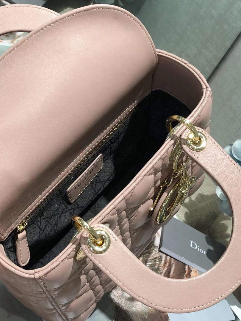 Dior M0538 Small Lady My ABCDior Bag Lambskin Light Pink - Default Title - View 8