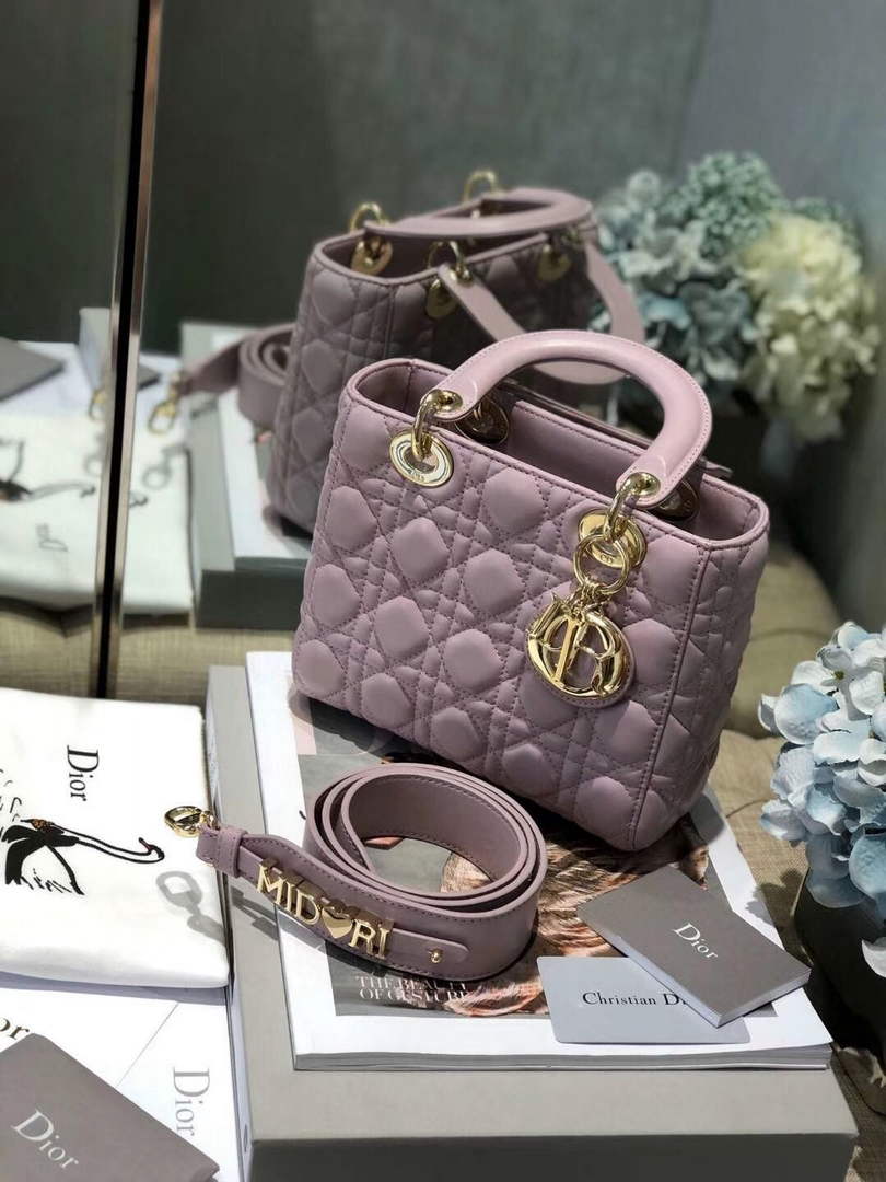 Dior M0538 Small Lady My ABCDior Bag Lambskin Light Purple - Default Title - View 2