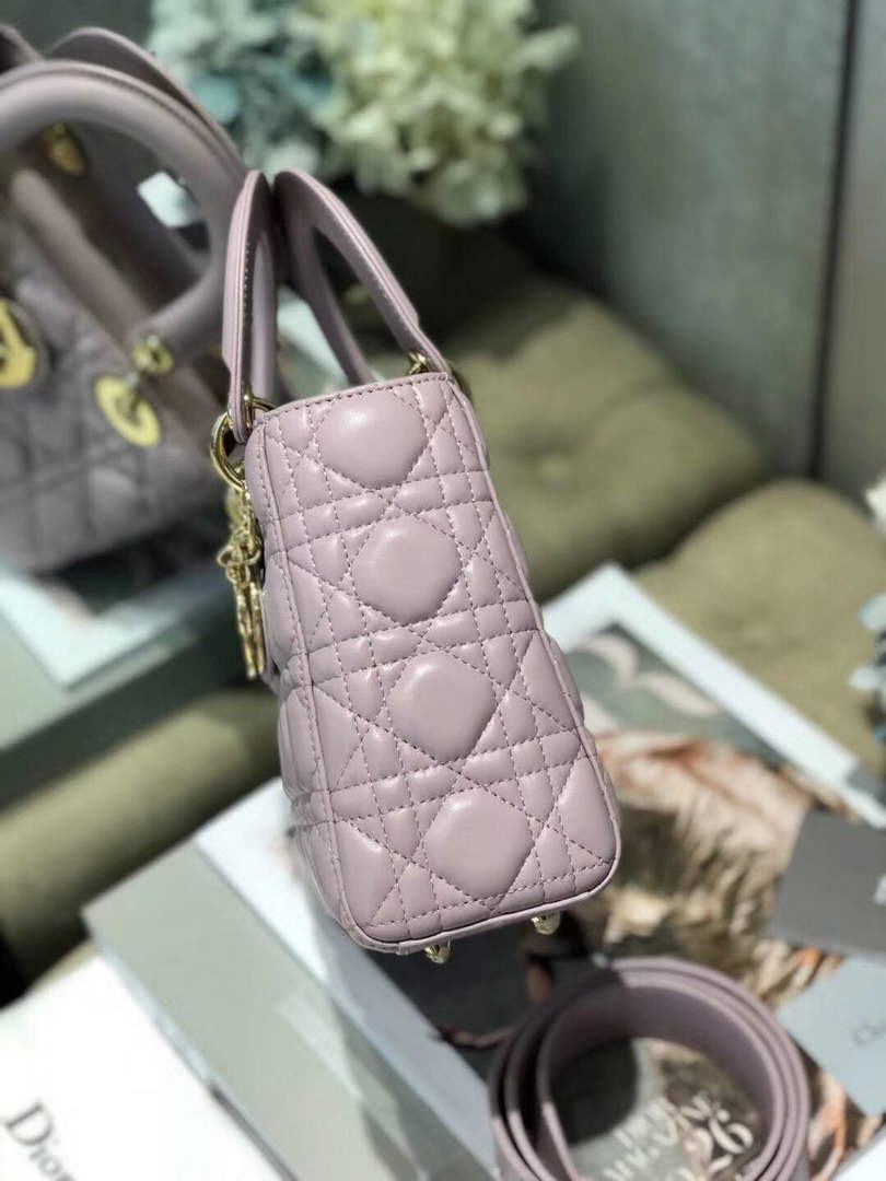 Dior M0538 Small Lady My ABCDior Bag Lambskin Light Purple - Default Title - View 3