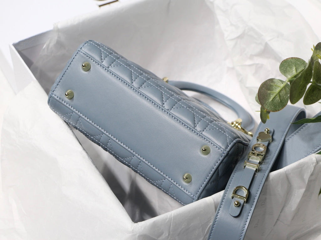 Dior M0538 Small Lady My ABCDior Bag Lambskin logo blue - Default Title - View 8