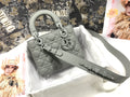 Dior M0538 Small Lady My ABCDior Bag Lambskin logo gray - Default Title - View 1
