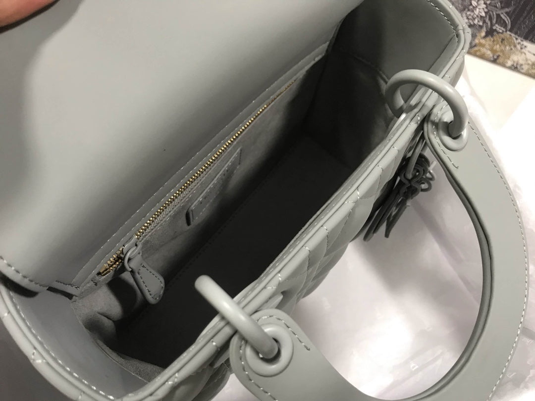 Dior M0538 Small Lady My ABCDior Bag Lambskin logo gray - Default Title - View 8