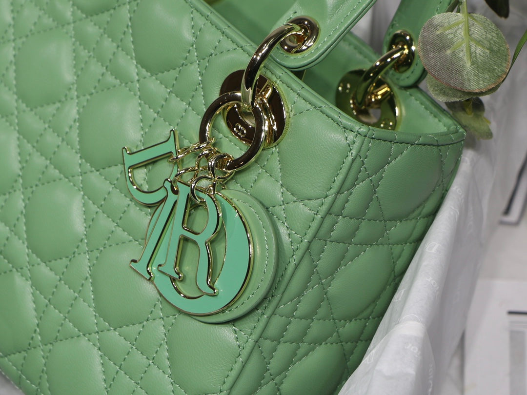 Dior M0538 Small Lady My ABCDior Bag Lambskin logo green - Default Title - View 2