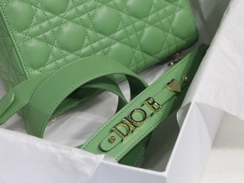 Dior M0538 Small Lady My ABCDior Bag Lambskin logo green - Default Title - View 3