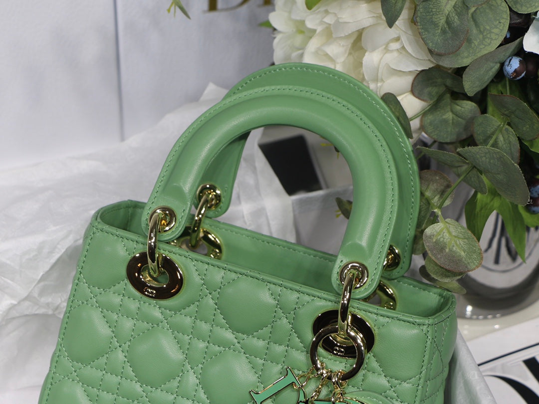 Dior M0538 Small Lady My ABCDior Bag Lambskin logo green - Default Title - View 5