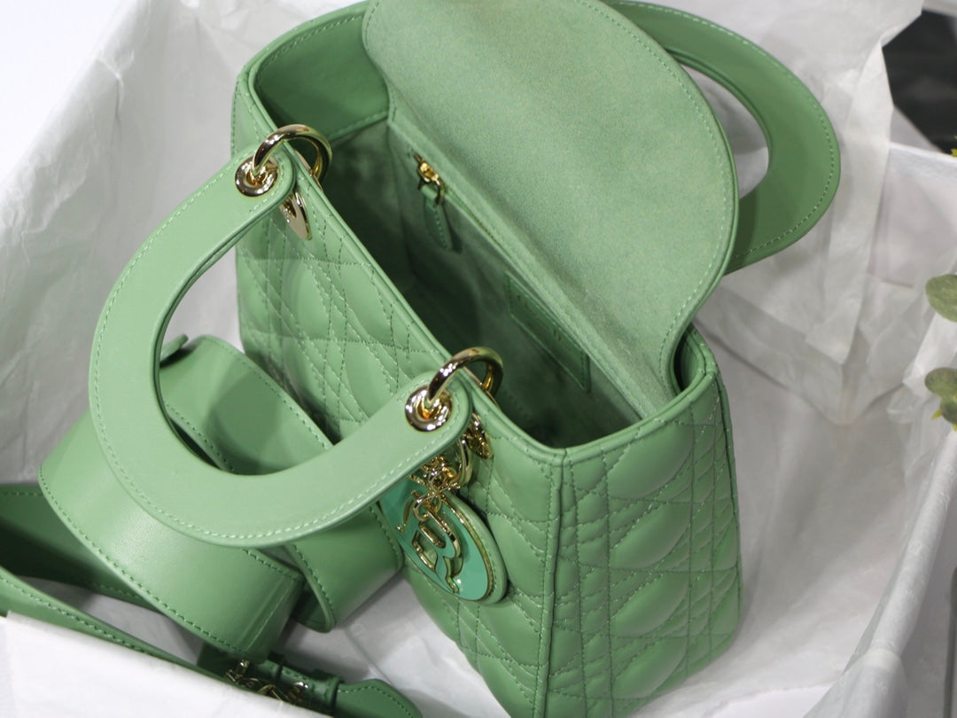 Dior M0538 Small Lady My ABCDior Bag Lambskin logo green - Default Title - View 9