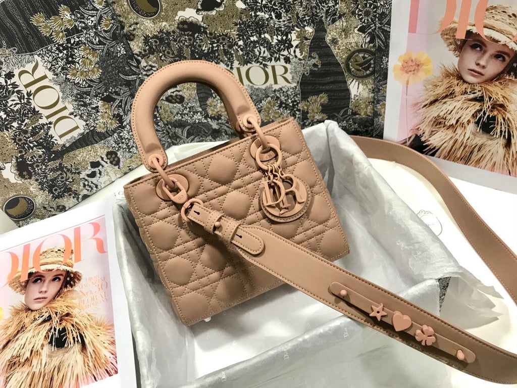 Dior M0538 Small Lady My ABCDior Bag Lambskin logo pink - Default Title - View 1