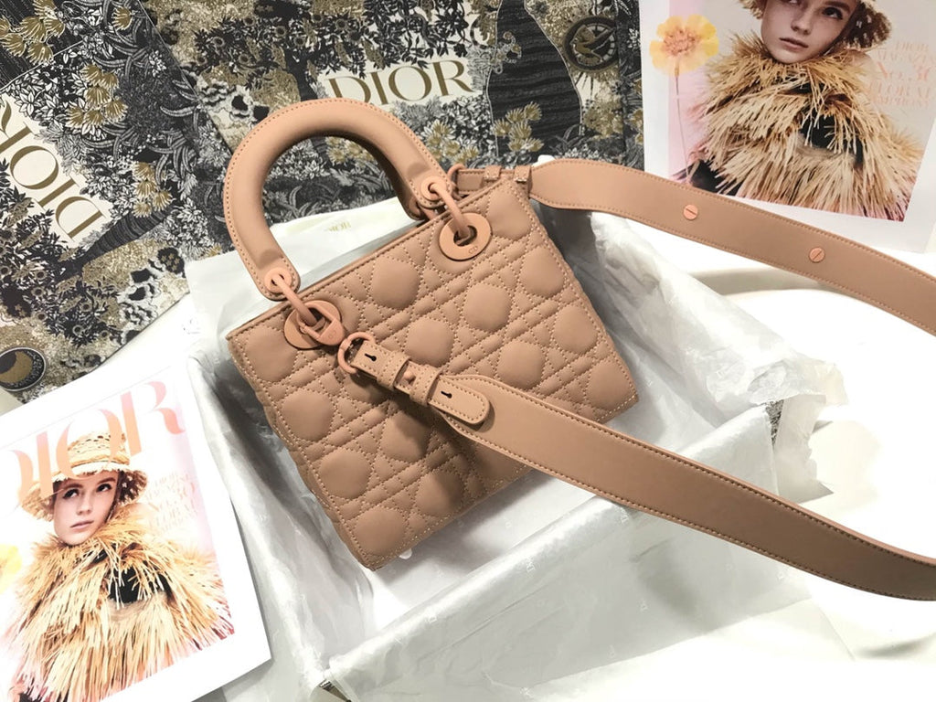 Dior M0538 Small Lady My ABCDior Bag Lambskin logo pink - Default Title - View 2