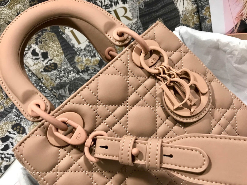 Dior M0538 Small Lady My ABCDior Bag Lambskin logo pink - Default Title - View 6