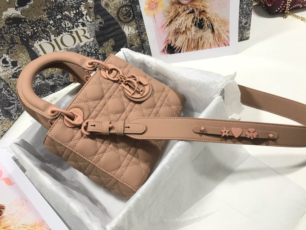 Dior M0538 Small Lady My ABCDior Bag Lambskin logo pink - Default Title - View 7