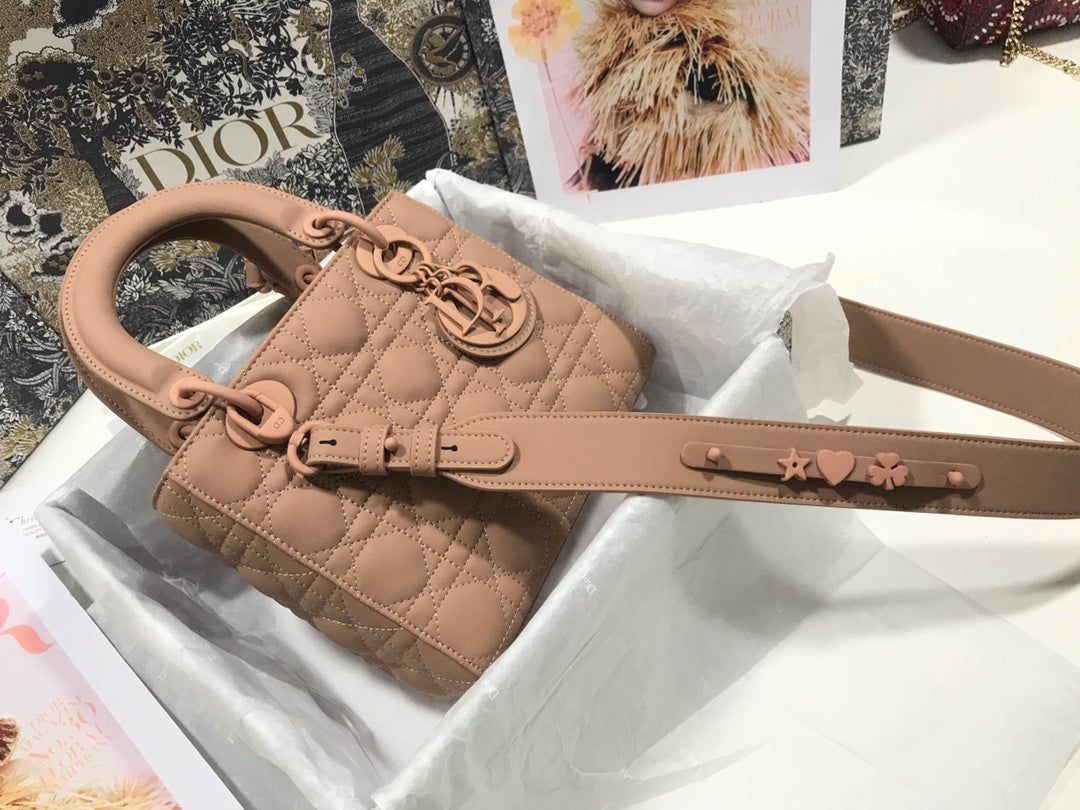 Dior M0538 Small Lady My ABCDior Bag Lambskin logo pink - Default Title - View 7