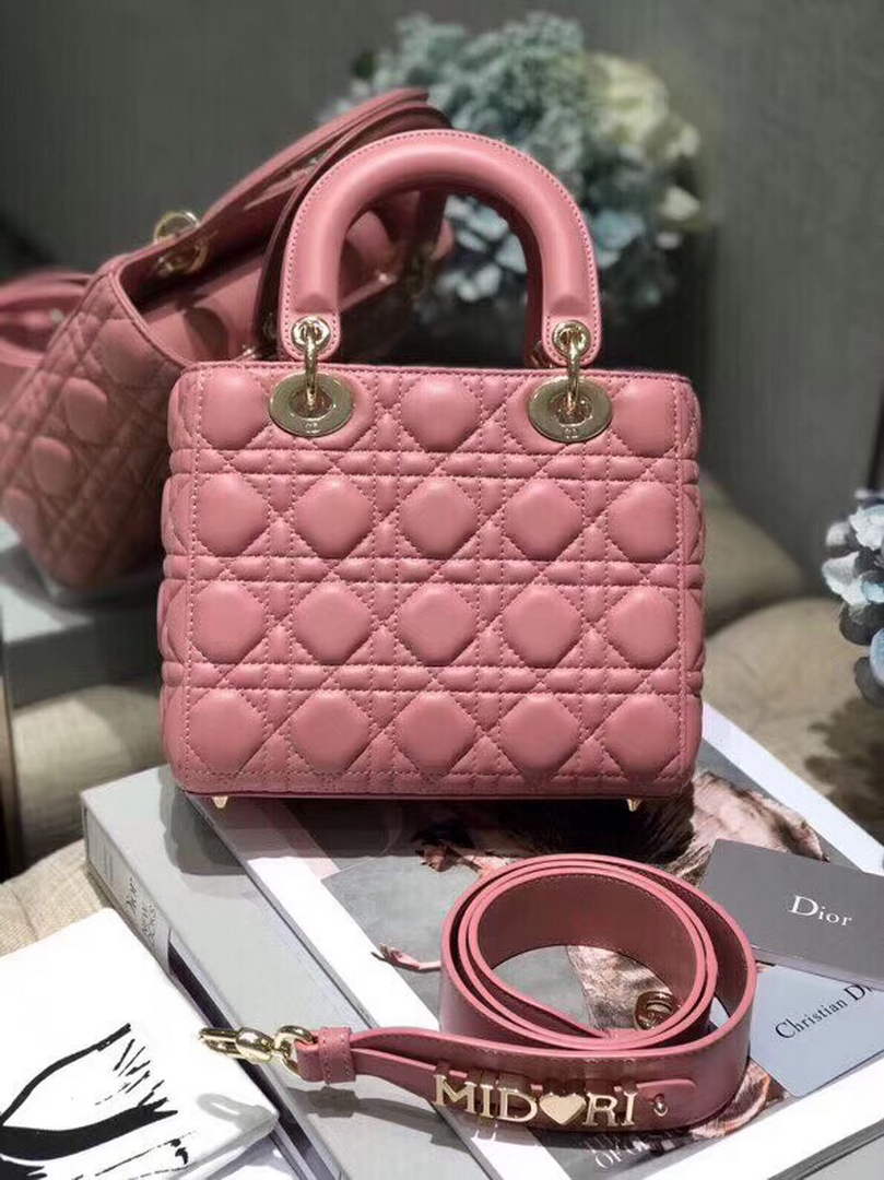 Dior M0538 Small Lady My ABCDior Bag Lambskin Pink - Default Title - View 2