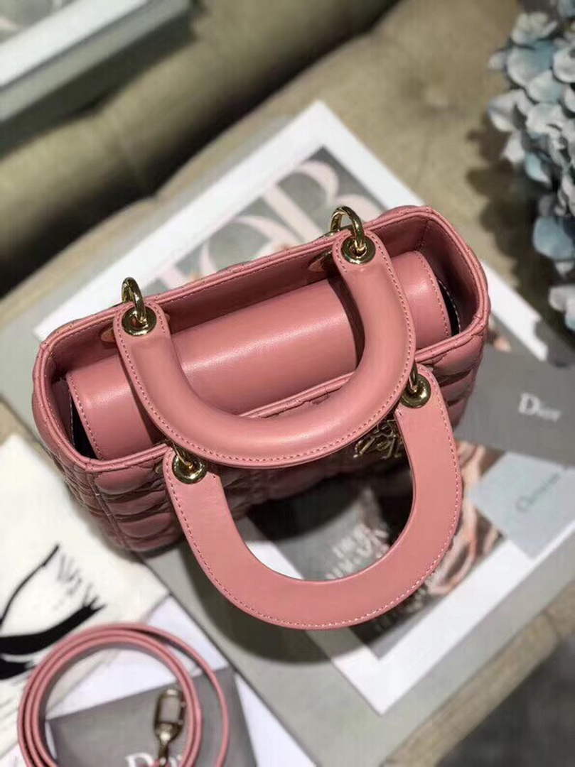 Dior M0538 Small Lady My ABCDior Bag Lambskin Pink - Default Title - View 3