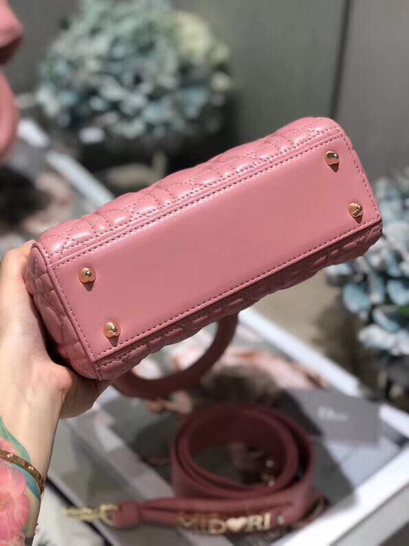 Dior M0538 Small Lady My ABCDior Bag Lambskin Pink - Default Title - View 5