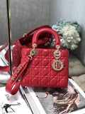 Dior M0538 Small Lady My ABCDior Bag Lambskin Red - Default Title - View 1