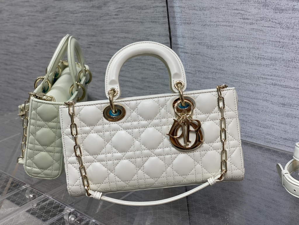 Dior M0540 Medium Lady D-Joy Bag Beige Cannage Lambskin