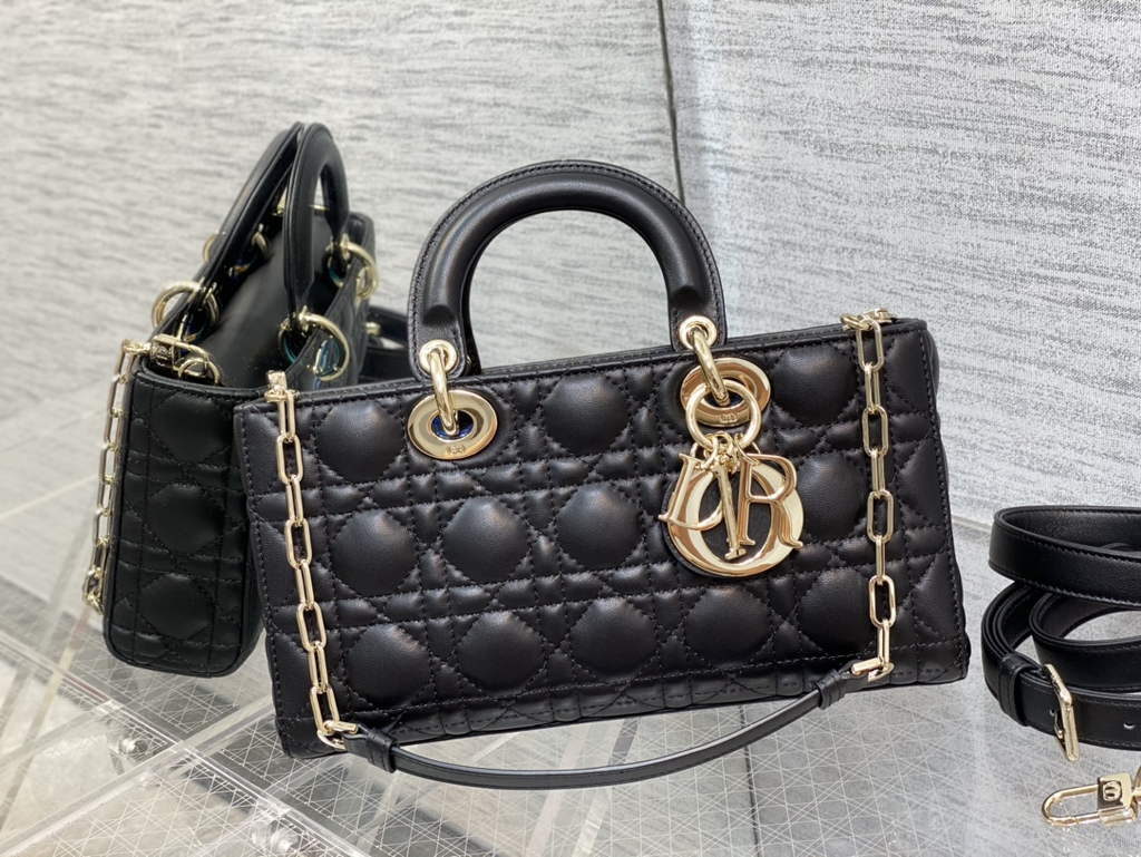 Dior M0540 Medium Lady D-Joy Bag Black Cannage Lambskin - Default Title - View 2