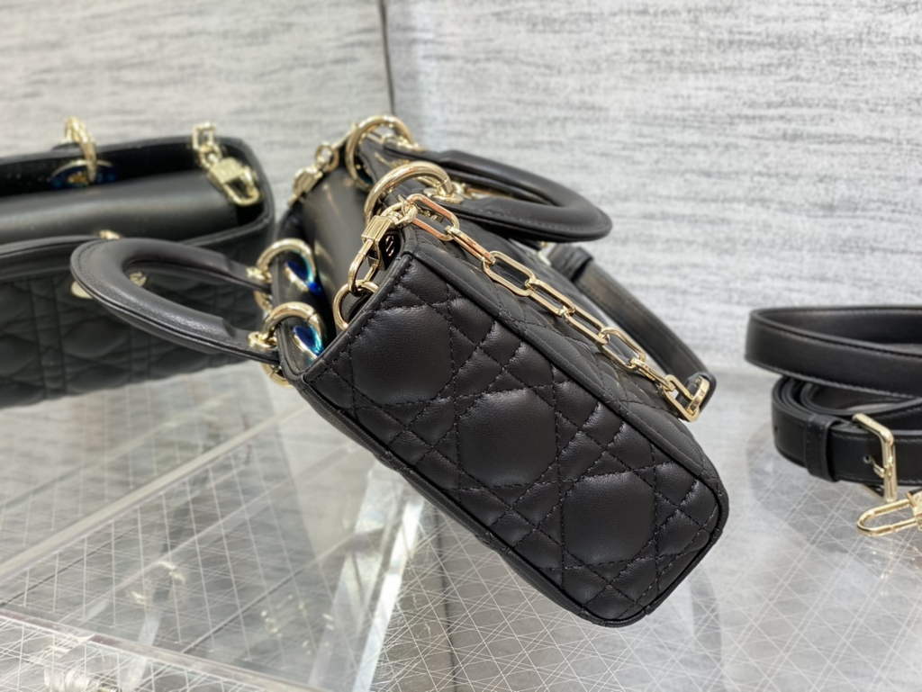 Dior M0540 Medium Lady D-Joy Bag Black Cannage Lambskin - Default Title - View 5