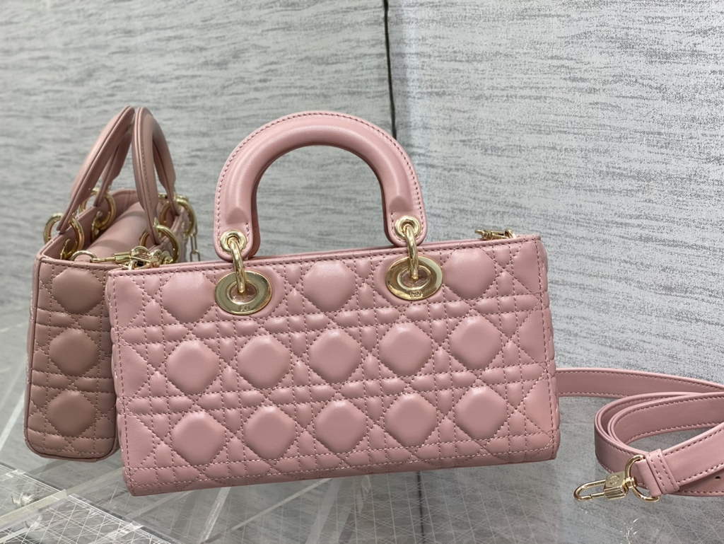 Dior M0540 Medium Lady D-Joy Bag Pink Cannage Lambskin - Default Title - View 5